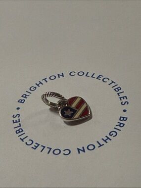 🇺🇸 Brighton Vintage Patriotic Heart Charm Washington DC